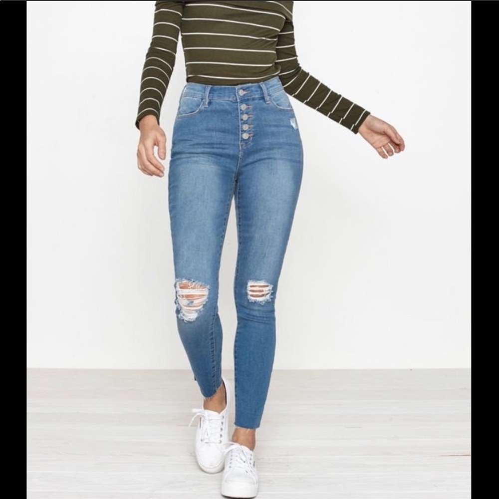 PacSun- High Rise Jeggings Del Amo Blue - Picture 2 of 6